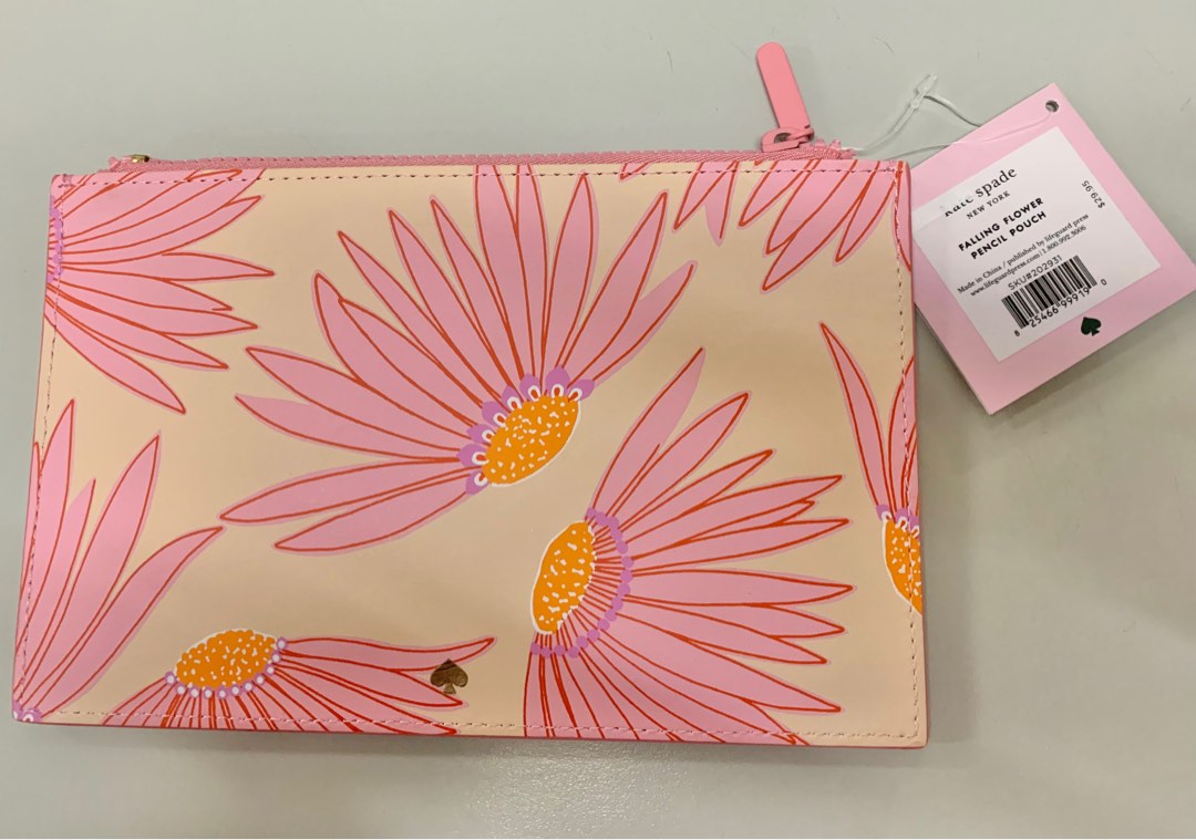Kate Spade Falling Flower Pencil Pouch, Women's Fashion, Jewelry