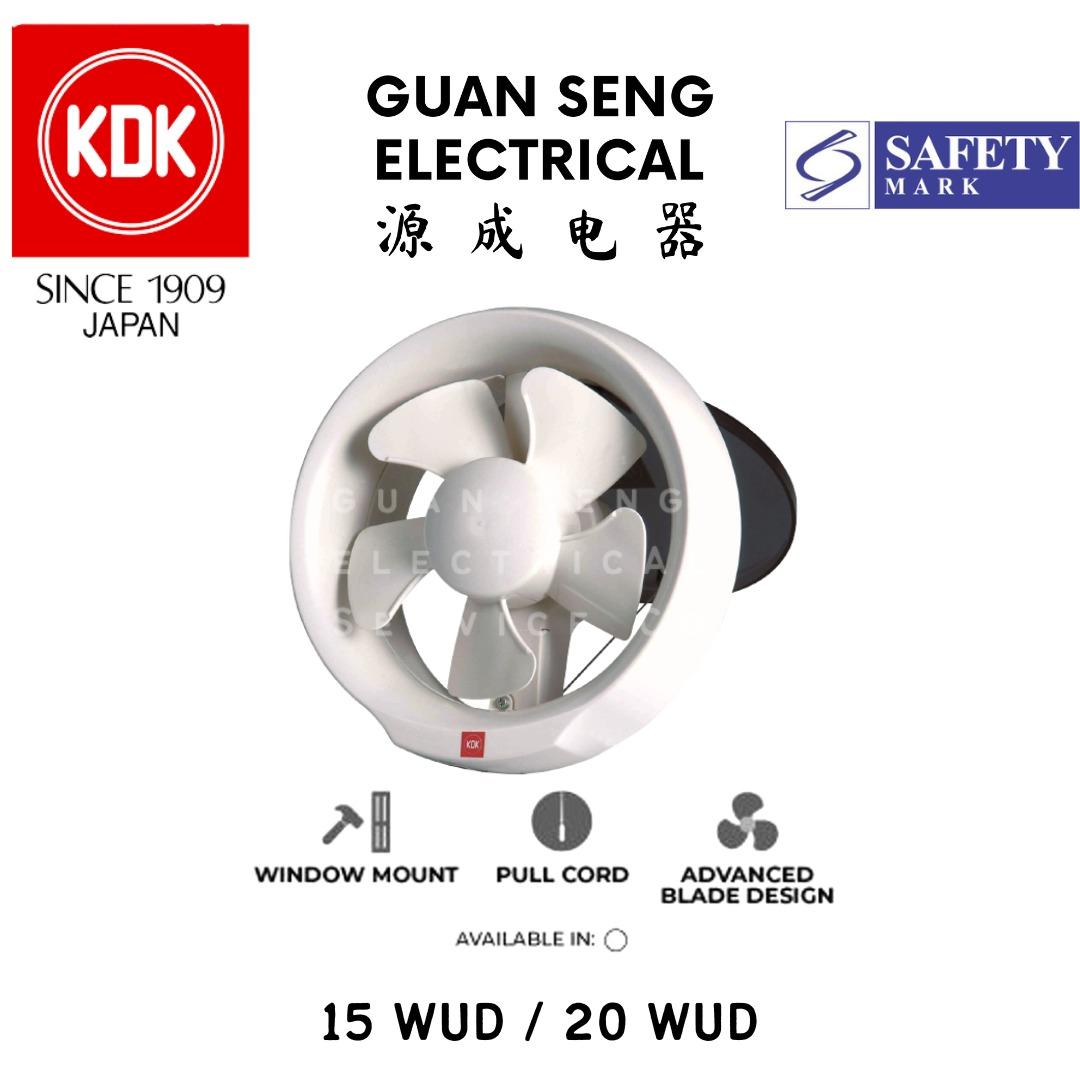 KDK 15WUD/20WUD Exhaust Fan Window Mount Ventilating Fan Ventilation Glass 15 WUD/20WUD