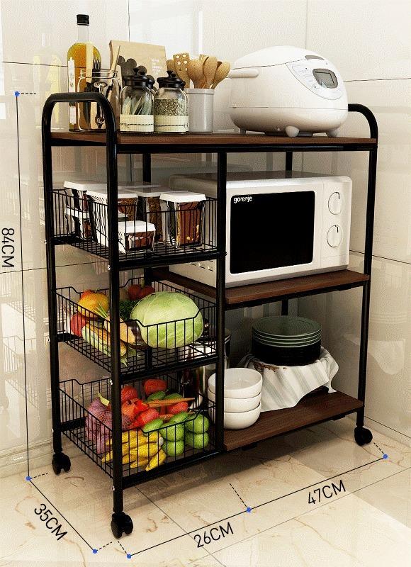 Kitchen Standing Bakers Rack, Microwave Oven Stand Rack, Kitchen Cart