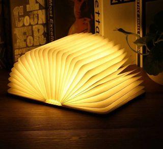 Lampu LED Unik Model Buku Foldable Wooden Book Lamp Second