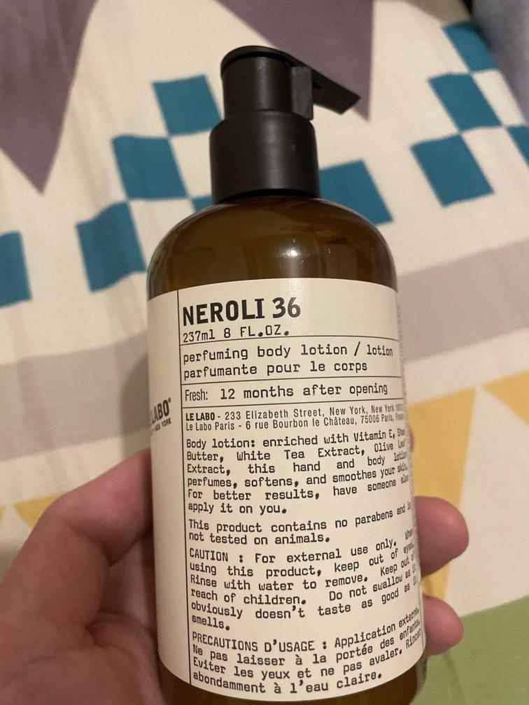 Le labo Neroli 36 body lotion 香！237ml, 美容＆個人護理