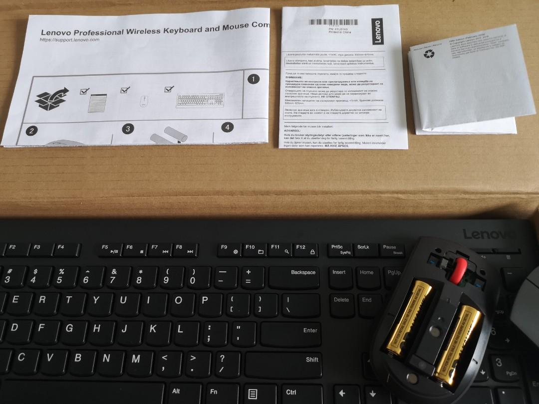 Lenovo wireless keyboard+mouse combo, Computers & Tech, Parts