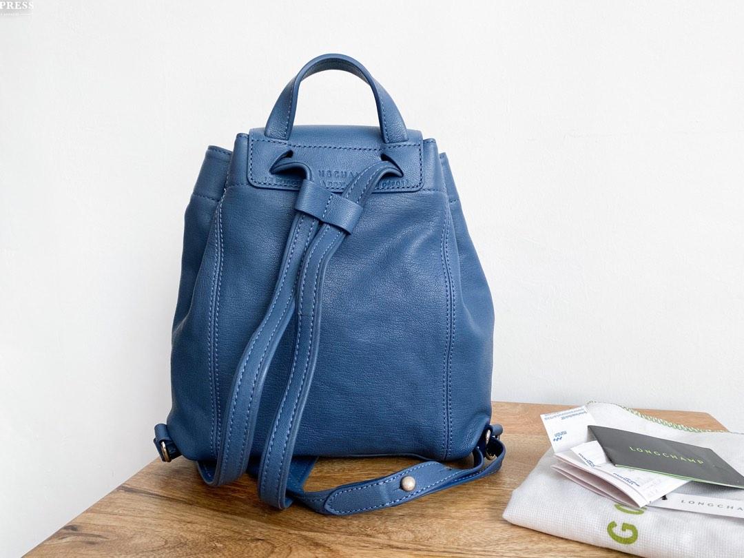 Longchamp Le Pliage Cuir Backpack - Blue Backpacks, Handbags - WL858896