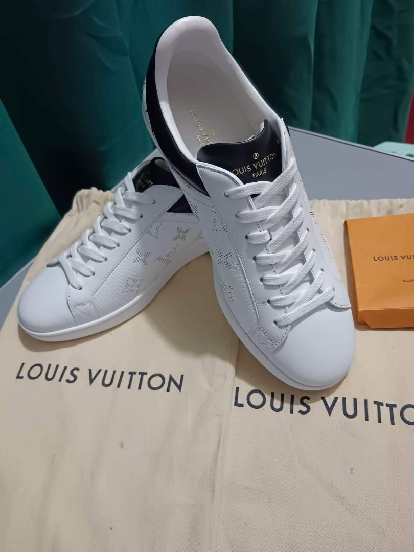 Louis Vuitton White Leather Luxembourg Sneakers Size 42