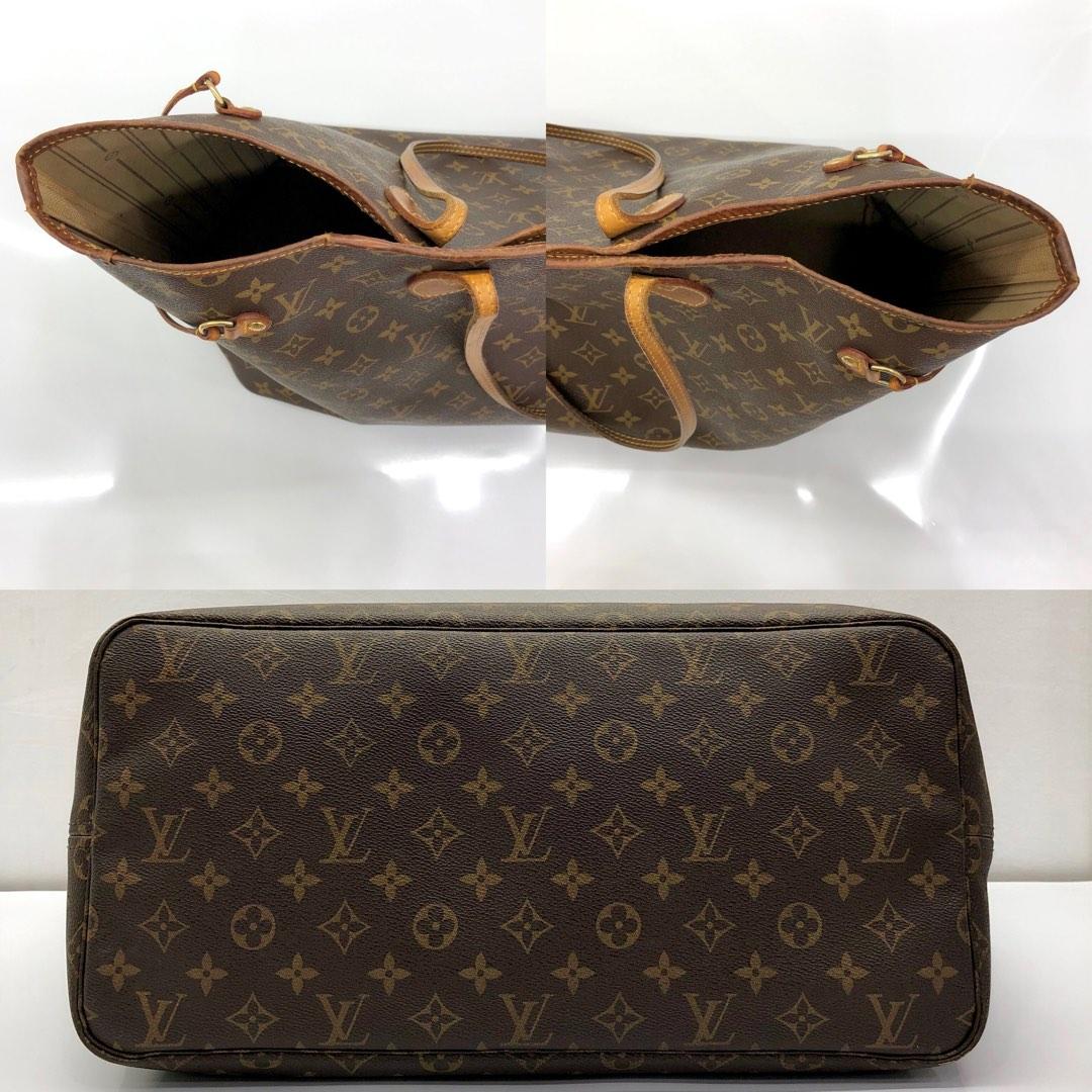 Authentic Louis Vuitton Neverfull GM Monogram M40157 Leather Corner Repair  LD723