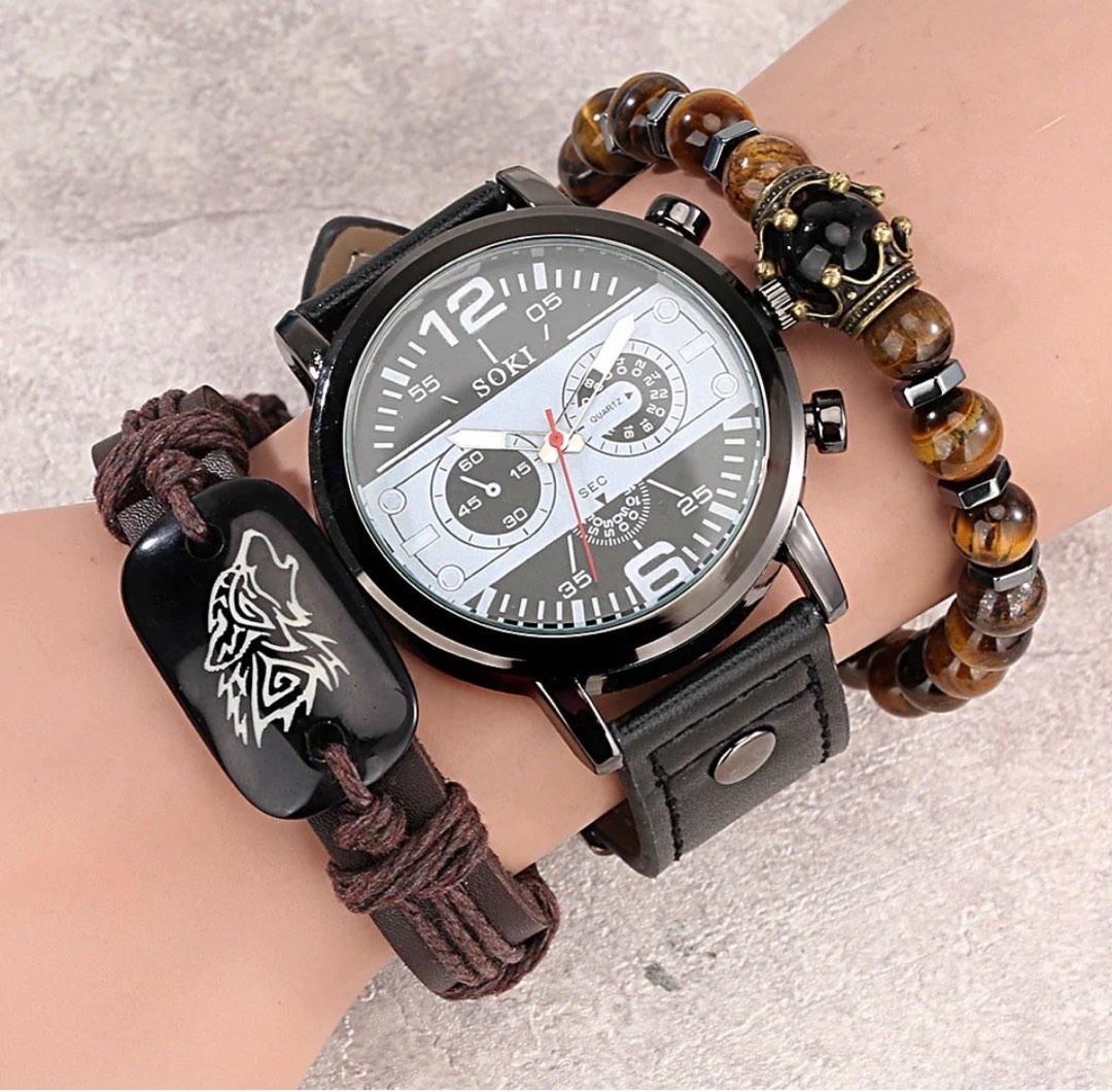 Watch and deals bracelet men