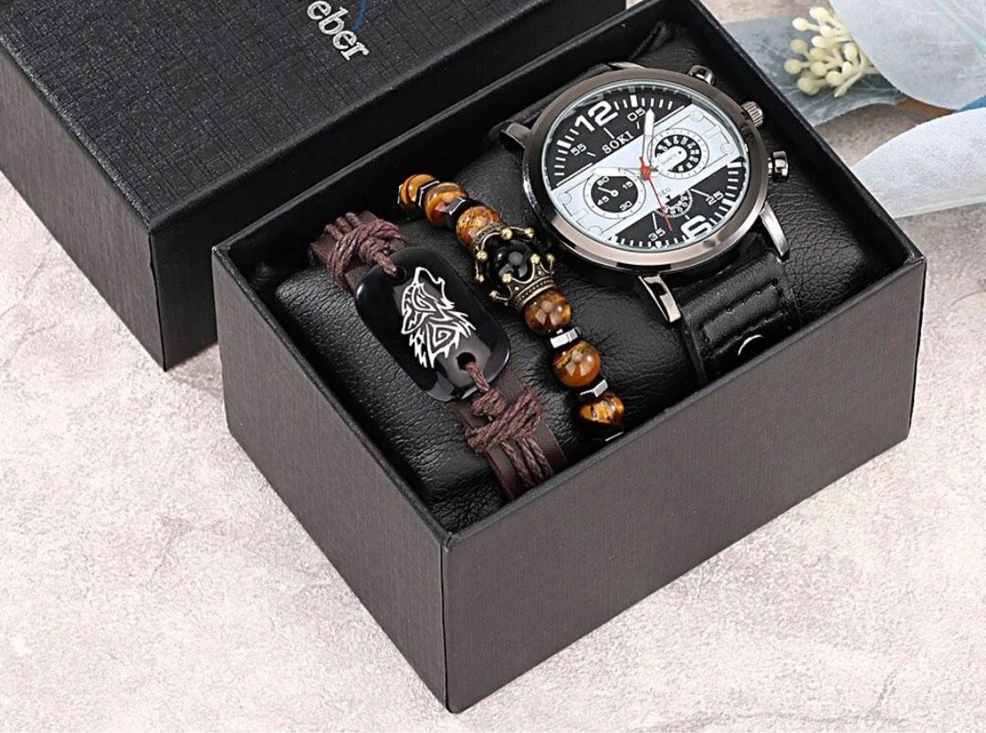 Mens designer watch gift set online