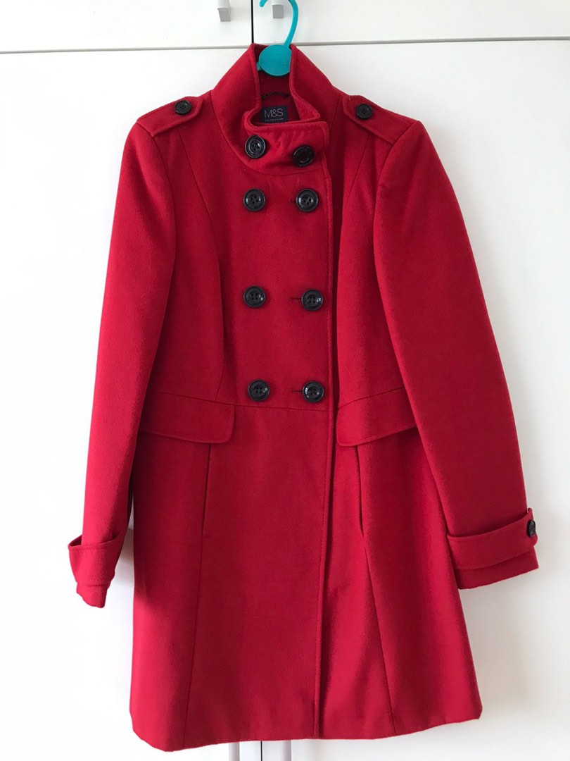 Marks and spencer red coats cheap