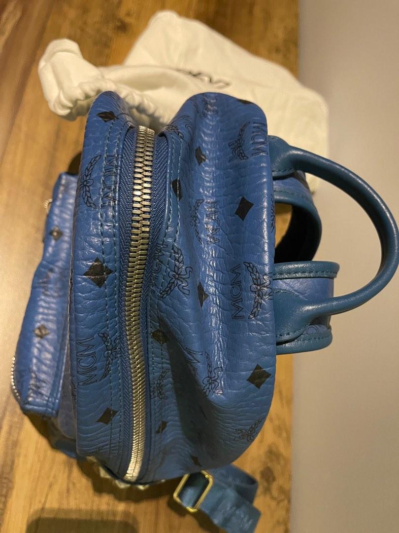 MCM classic small blue backpack