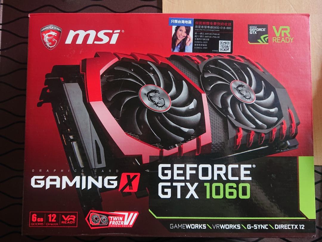 Msi Geforce GTX 1060 Gaming x 6G, 電腦＆科技, 電腦周邊及配件, 電腦