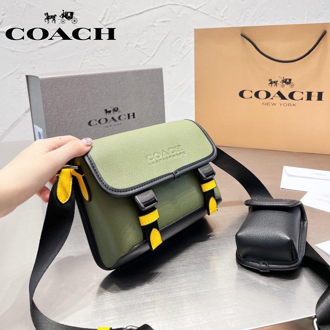 New Coach 🇺🇸 C5325 Green Original Men League Hybrid Crossbody Bag  Messenger Bag and Pouch with Full Set of Coach Package, Luxury, Bags &  Wallets on Carousell