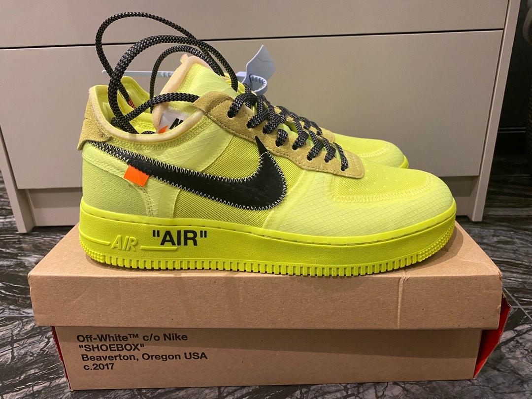 Nike x Off-White Air Force 1 Part 2 Volt The Ten螢光黃