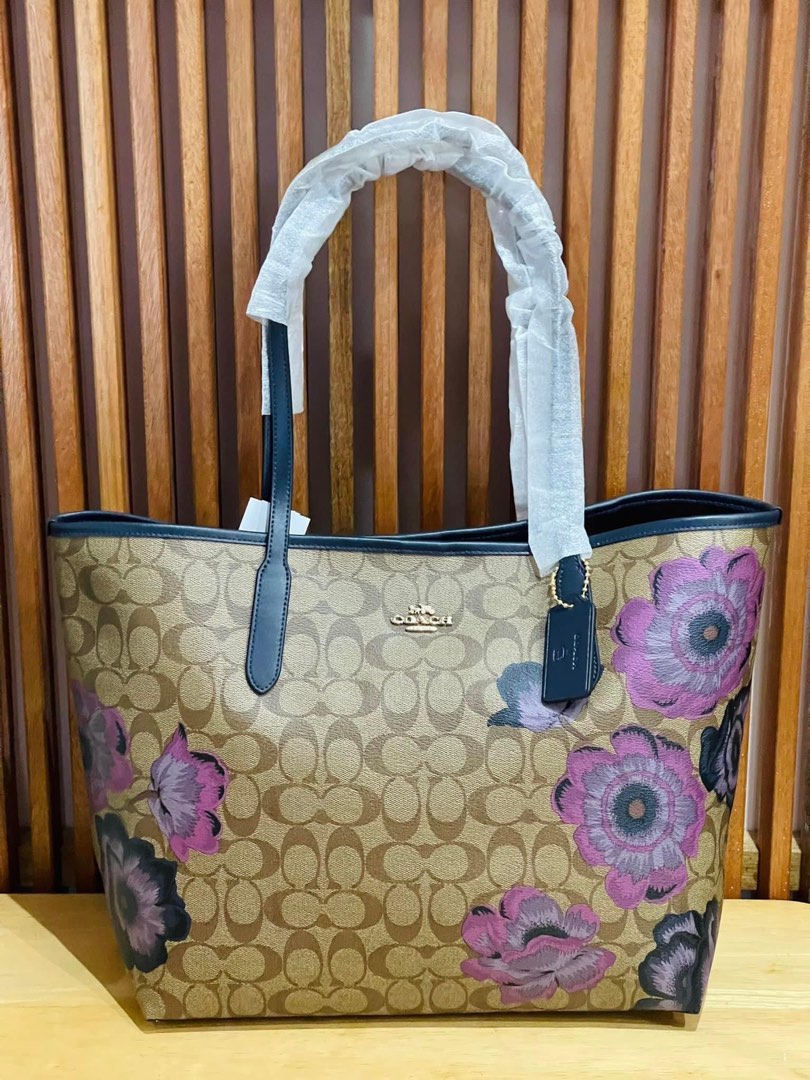 Coach tote online floral