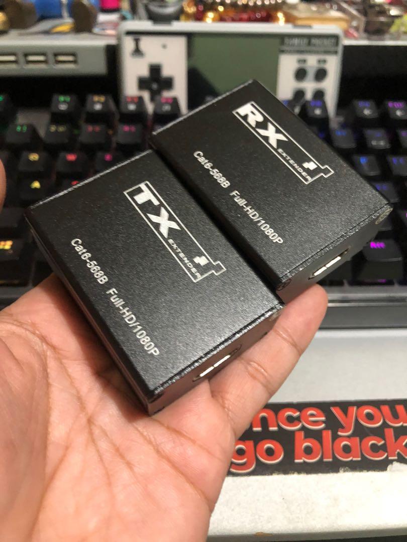 Pair of Cat6568b full HD 1080p TX hdmi extender, Computers & Tech