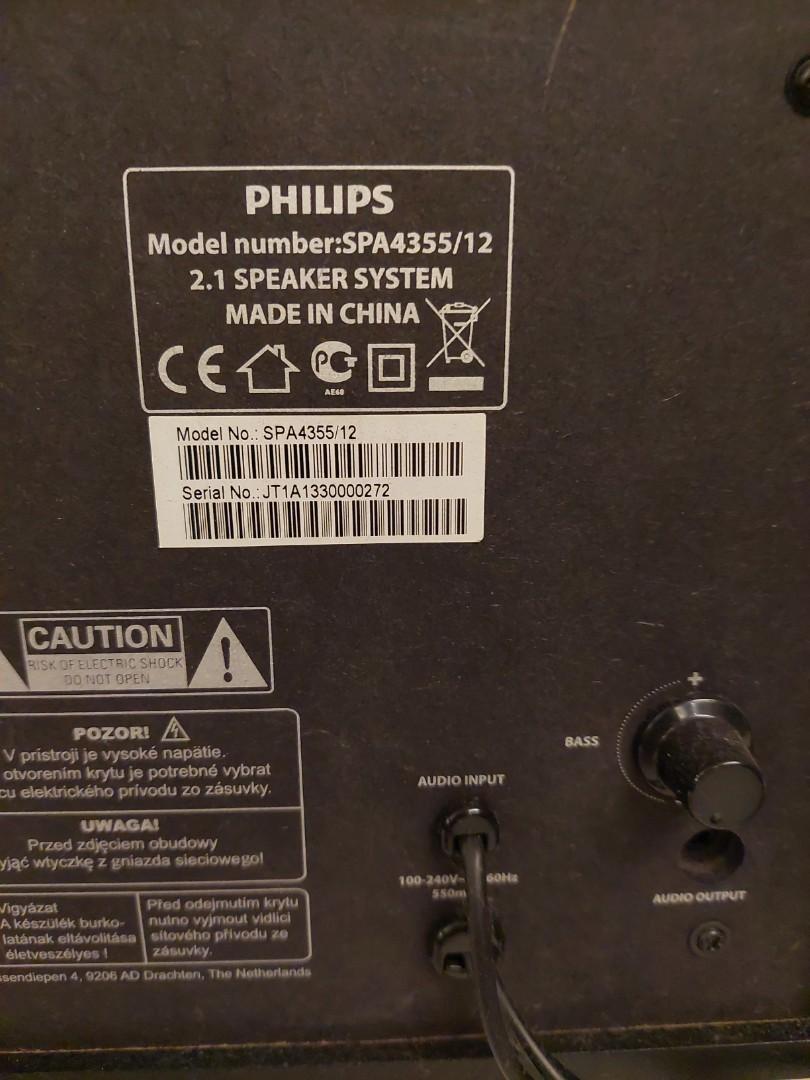 PHILIPS computer speaker 喇叭+音箱, 音響器材, Soundbar、揚聲器、藍牙喇叭、耳擴 - Carousell