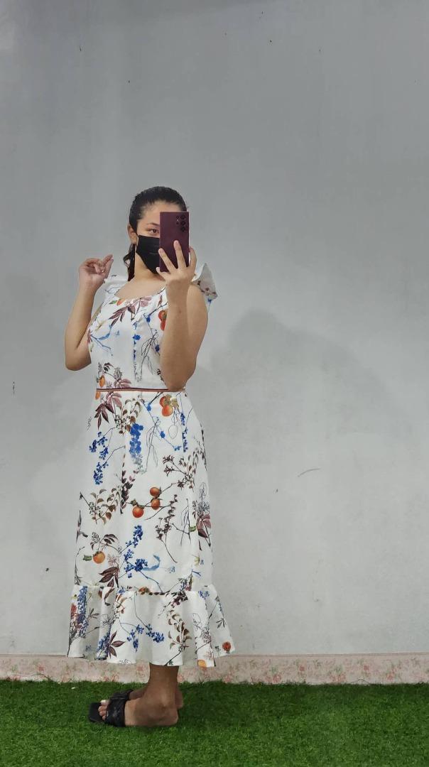Plains and prints floral dress clearance