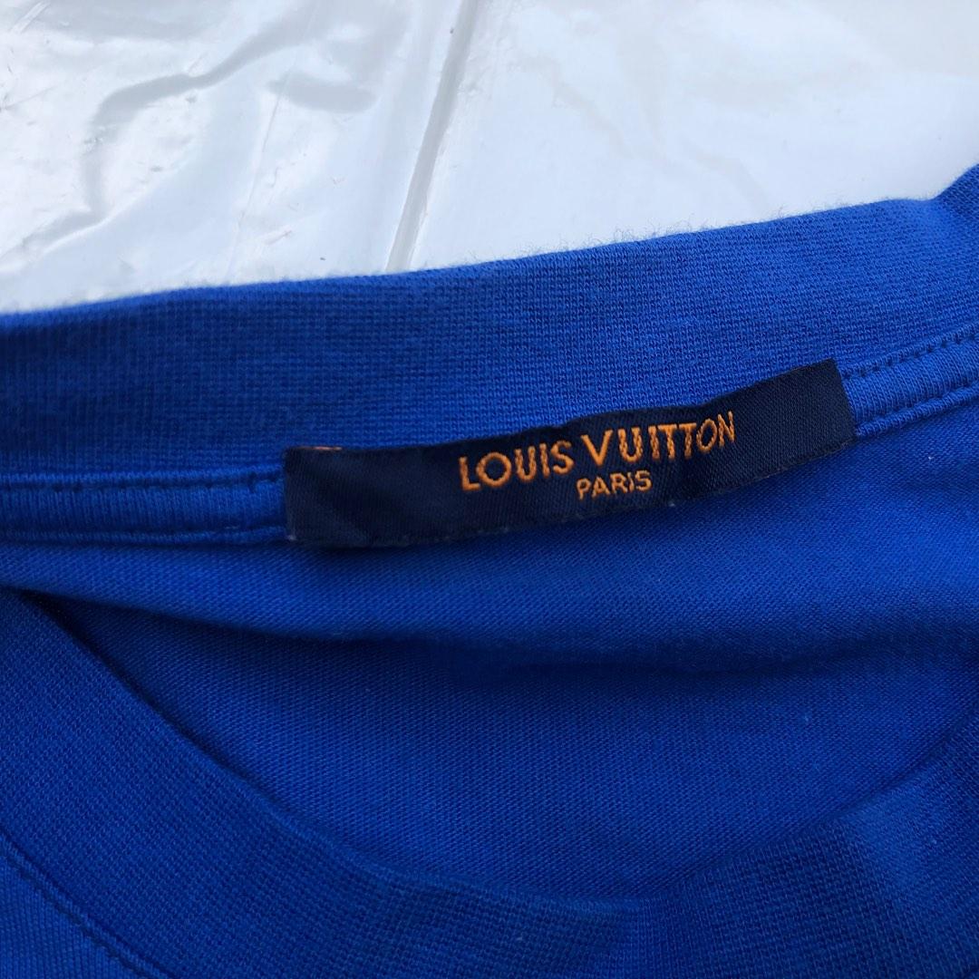 PO LV LOUIS VUITTON CLOUDS LOGO BLUE T SHIRT MEDIUM UNISEX, Men's Fashion,  Tops & Sets, Tshirts & Polo Shirts on Carousell