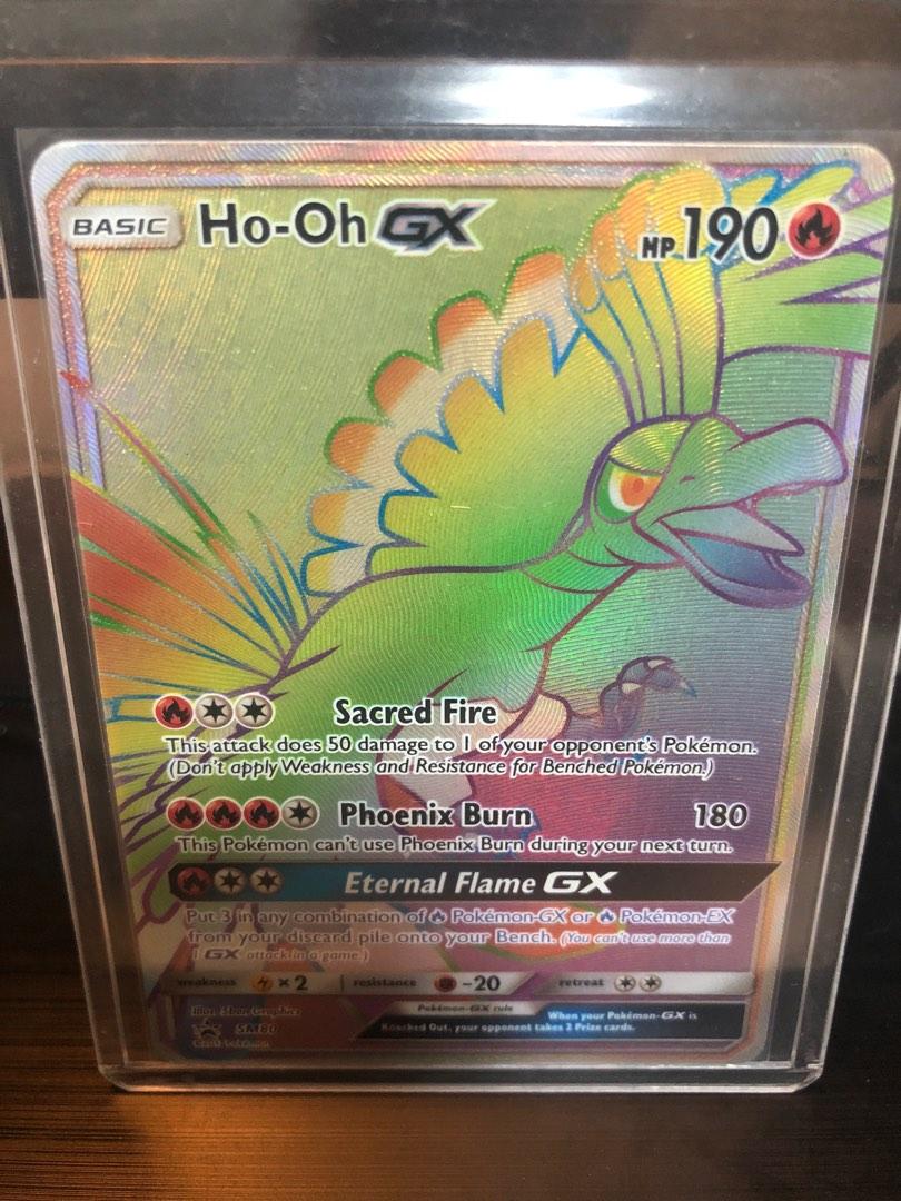 Pokemon Card HoOh GX Rainbow Rare Promo, Hobbies & Toys, Toys & Games