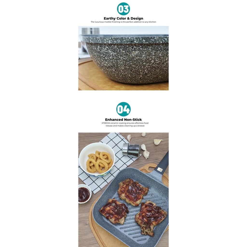 Pote 28cm Grillpan │ NonStick Xtrema Ceramic Coating, Furniture & Home