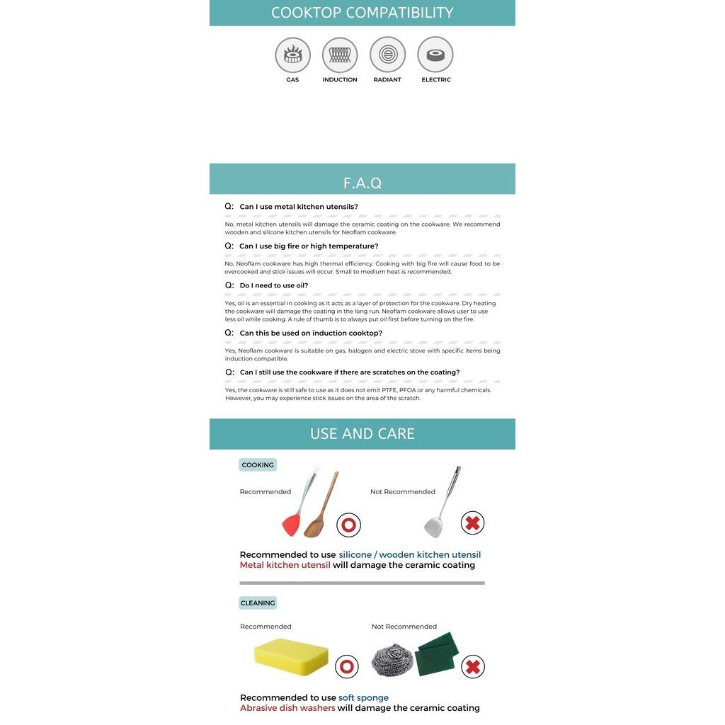 Pote 28cm Grillpan │ NonStick Xtrema Ceramic Coating, Furniture & Home