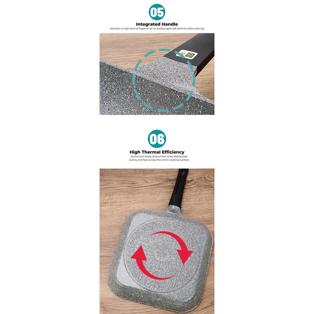 Pote 28cm Grillpan │ NonStick Xtrema Ceramic Coating, Furniture & Home