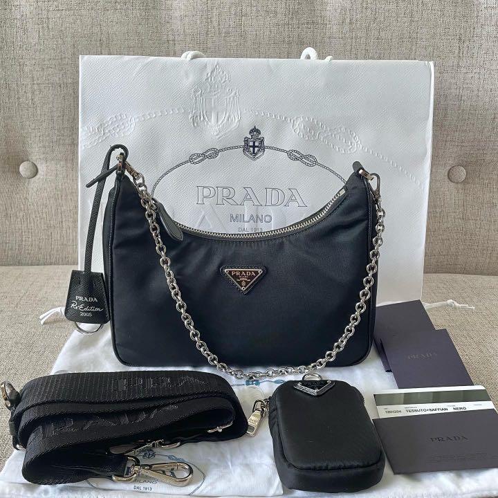 Prada Multi Pochette, Luxury, Bags & Wallets on Carousell