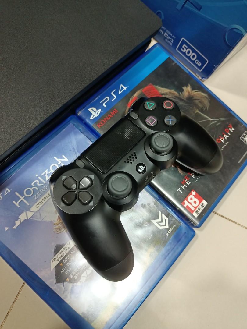 PS4 SLIM (Category: PlayStation) located in Pasig City. Submitted by Mpatron (Listing ID 1188742713, Image 3). Description: PS4 SLIM like new makinis walang hairline scratch. 1 orig ds4 controller 1 hdmi cable 1 usb charging cable 1 power cable comes with 2 physical games -horizon zero dawn -metal gear v phantom pain rfs: not using anymore upgrade ng pc..