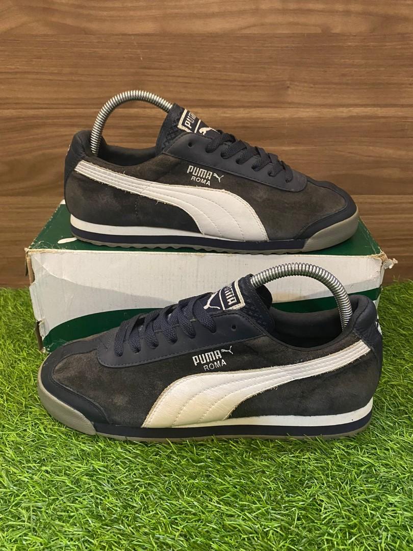PUMA ORIGINAL ROMA SUEDE Fesyen Pria Sepatu Sneakers di Carousell