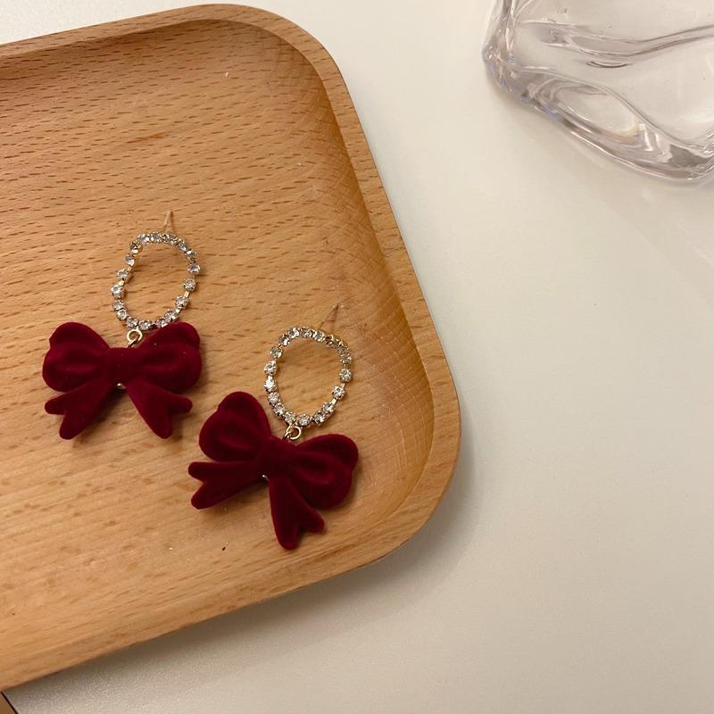 Red pendant earrings sale
