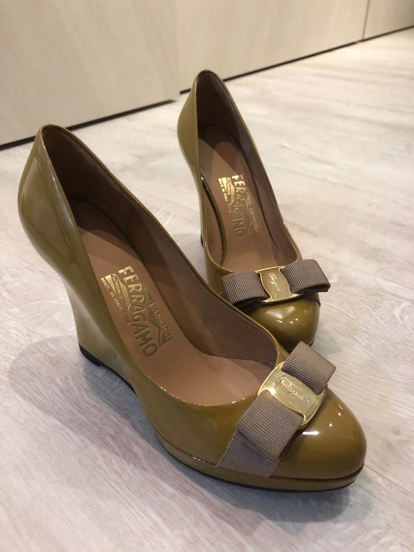 Ferragamo wedge pumps sales