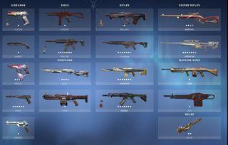 Selling 10 premium skins valorant account