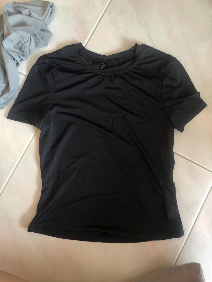 Grey Black Tight-fitted Top SKIMS Dupe Bbl Lululemon Vibe, Women's Fashion,  Tops, Shirts on Carousell