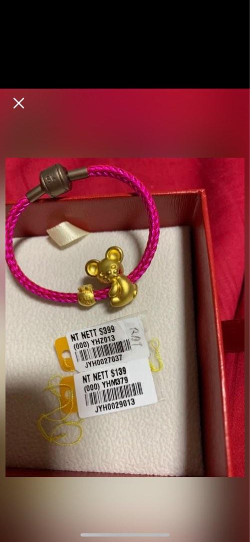 SK jewellery gold RAT charm, Luxury, Accessories on Carousell