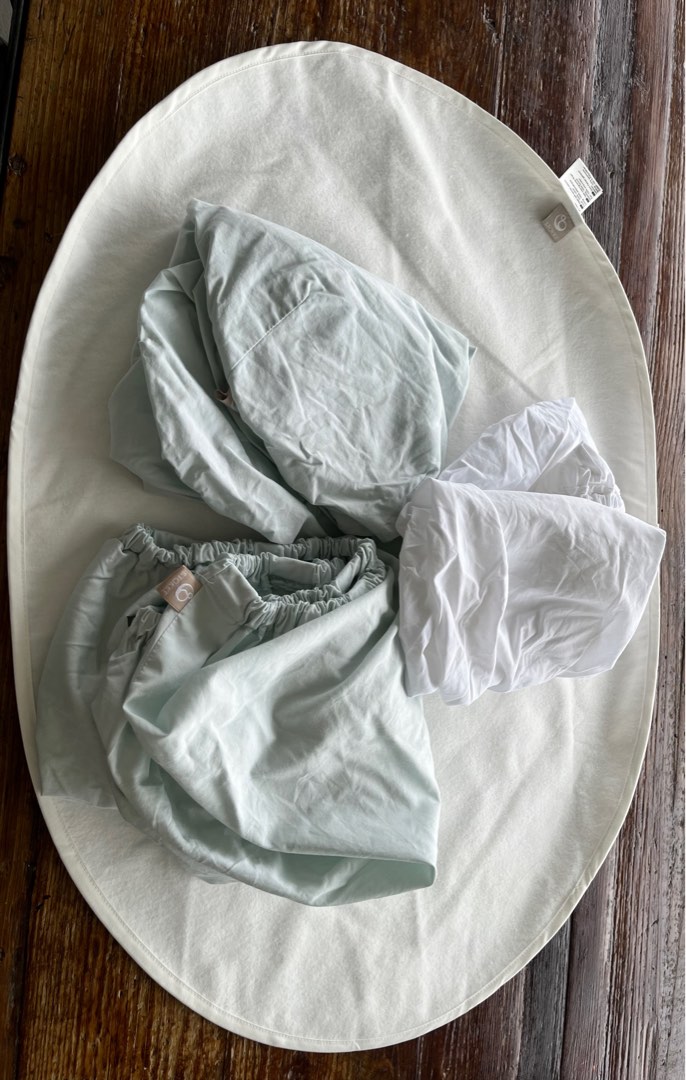 Stokke (small) crib baby mattress cover and mattress sheets, Babies