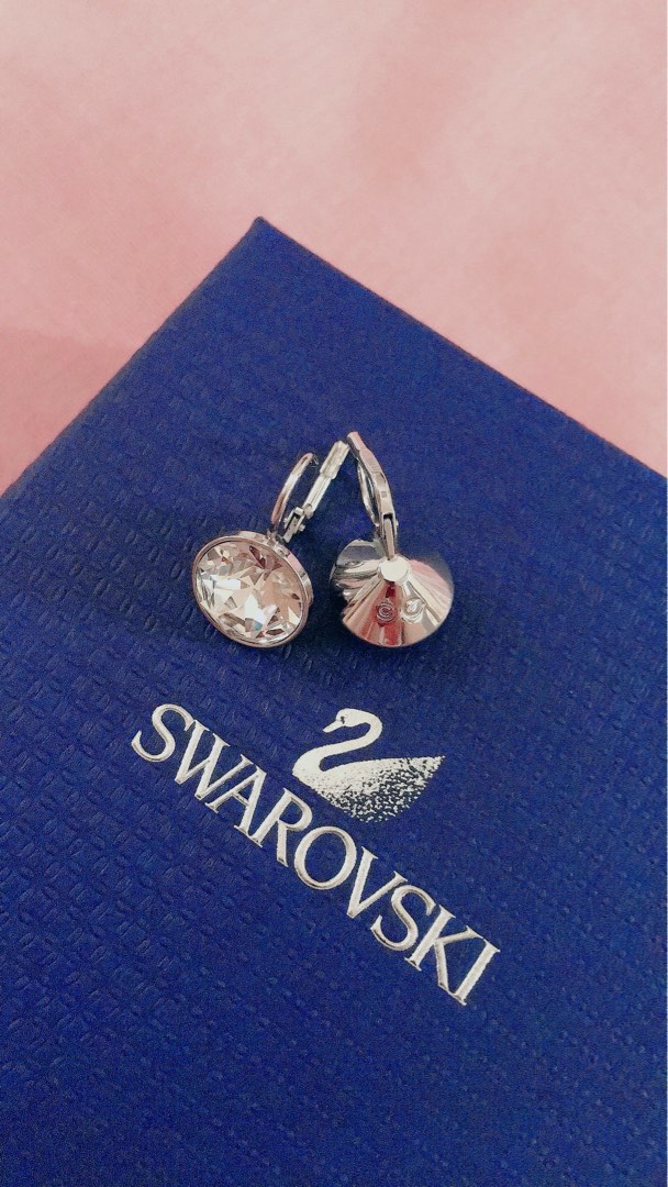 SWAROVSKI - Bella V Earrings with Pink Crystals - YouTube