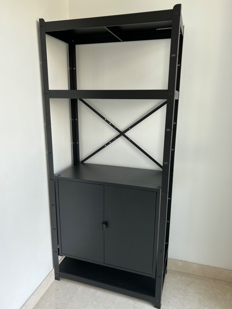 Tall metal shelving unit with Furniture & Home Living