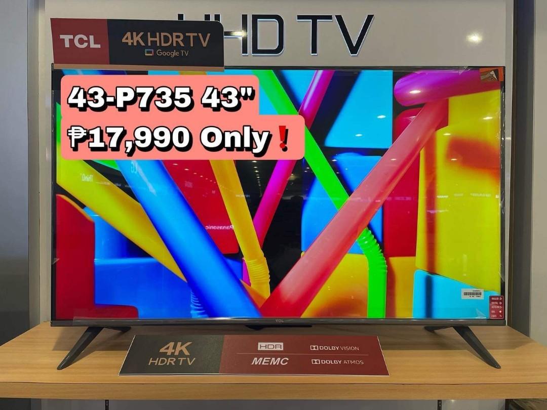TCL P735 4K UHD Google TV With Dolby Atmos, 43 Inch