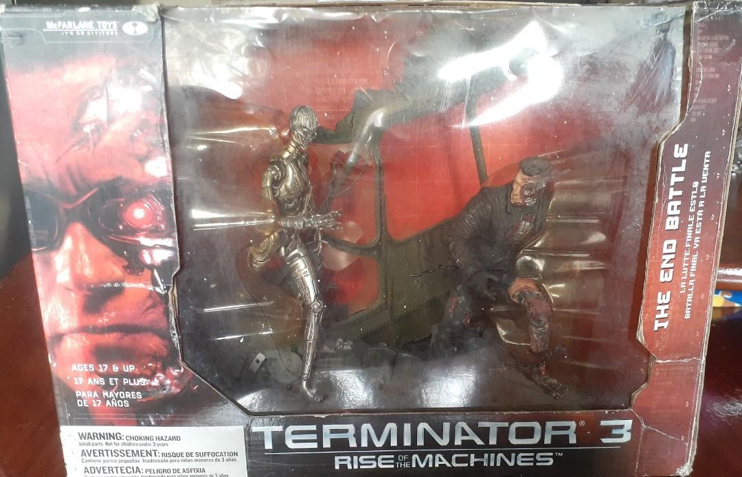 Terminator 3 End Battle Set (Category: Action & Battle Toys) located in Manila. Submitted by Drumsticx (Listing ID 1188658859, Image 1). Description: Terminator 3 End Battle Set w/box Price: 3700 Fixed Issue: T-X left leg joint glued (pls see pic) Shipping Avaliable Meetup within Metro Manila Sta Ana Call or txt: 09095690220.