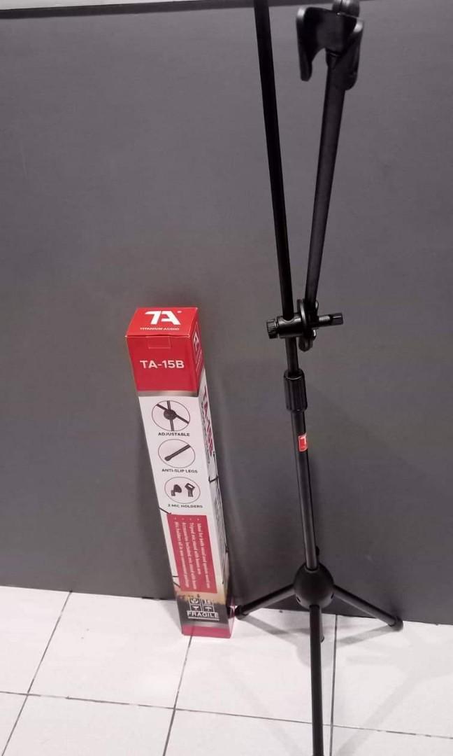 Titanium Boom Microphone Stand TA-15B (Category: Microphones) located in Makati City. Submitted by slaccessoriesshop (Listing ID 1188607475, Image 1). Description: Titanium Boom Microphone Stand TA-15B 💥Direct Supplier 💥BIR Registered 💥Cash on delivery 💥Original and Brand new 💥7 days replacement for factory defect 💥1 year warranty ✅ Accepting BULK orders ✅ We issue SALES INVOICE MOP: Cash, Gcash, BPI and BDO, Credit card LOCATION: Evangelis