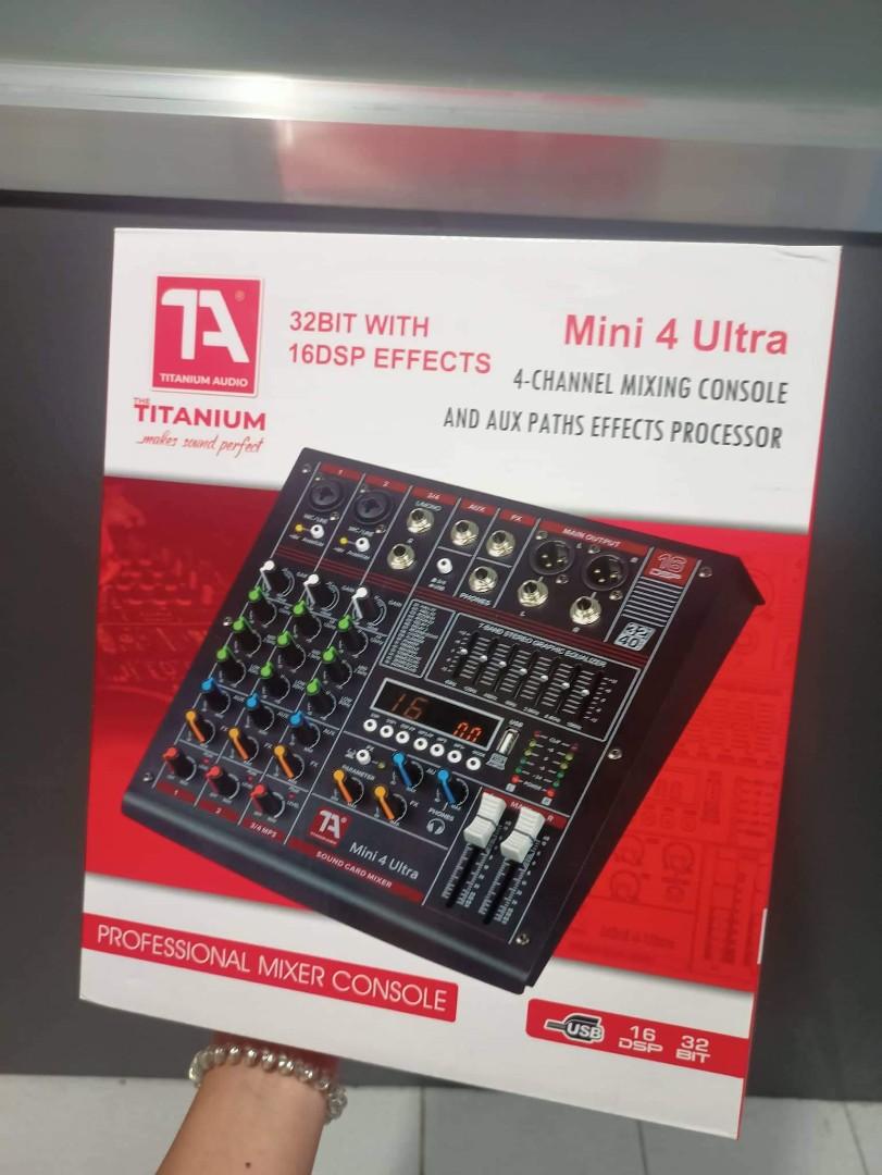 Titanium Main Console Titanium Mini4 ultra 32Bit 4 Channel Mixing Console 16 DSP Effects ...