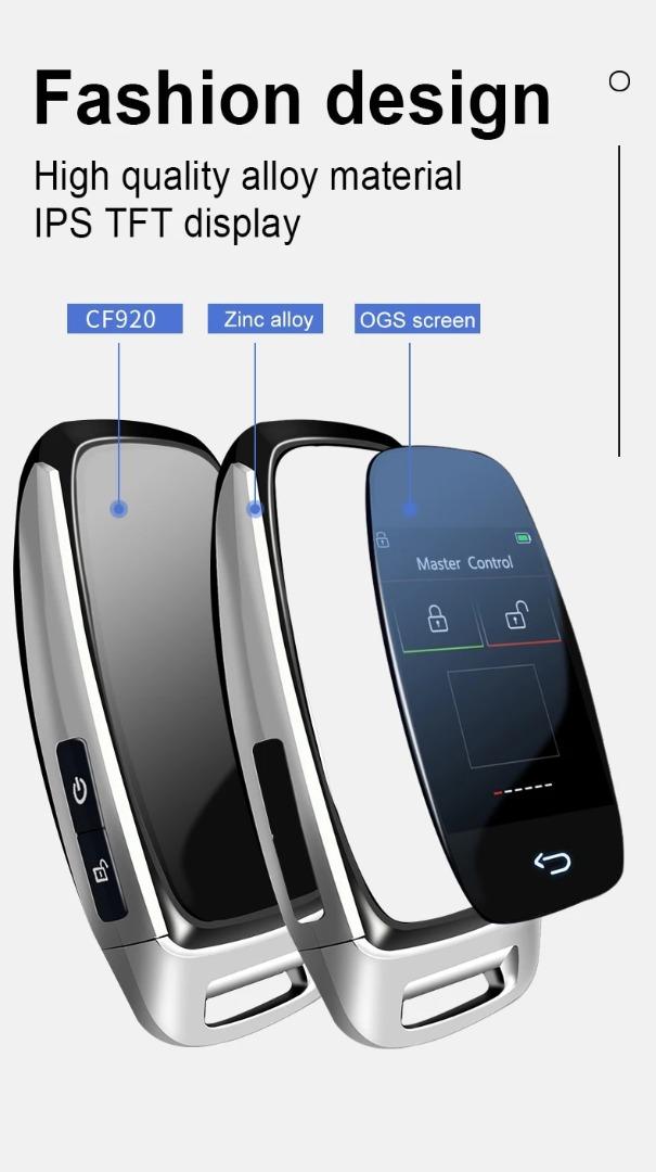 Chiave Smart LCD TK800+ Per Auto – Touch Screen, Accesso Keyless, Blocco/sblocco Automatico, Funzione Antismarrimento E Alzacristalli