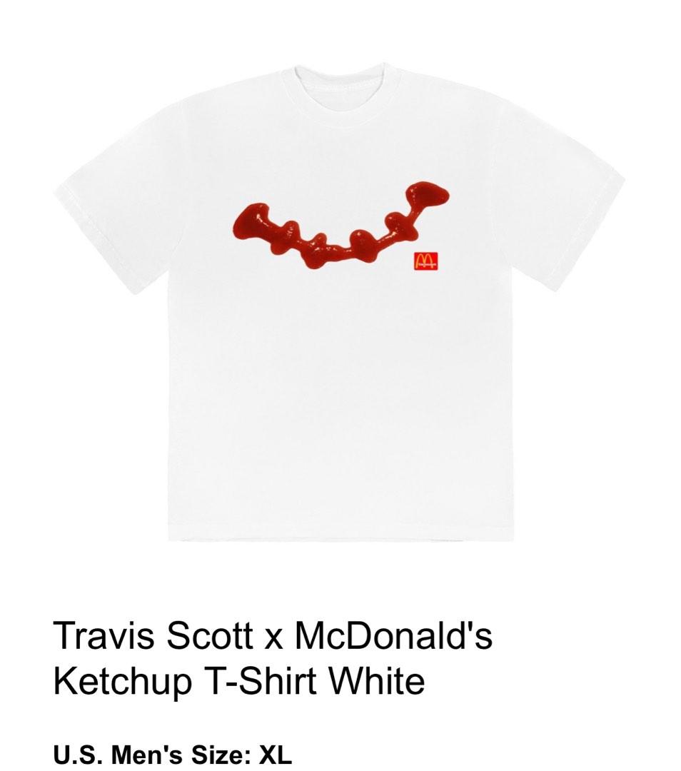 Travis Scott Fries Ketchup Tshirt, Men's Fashion, Tops & Sets, Tshirts