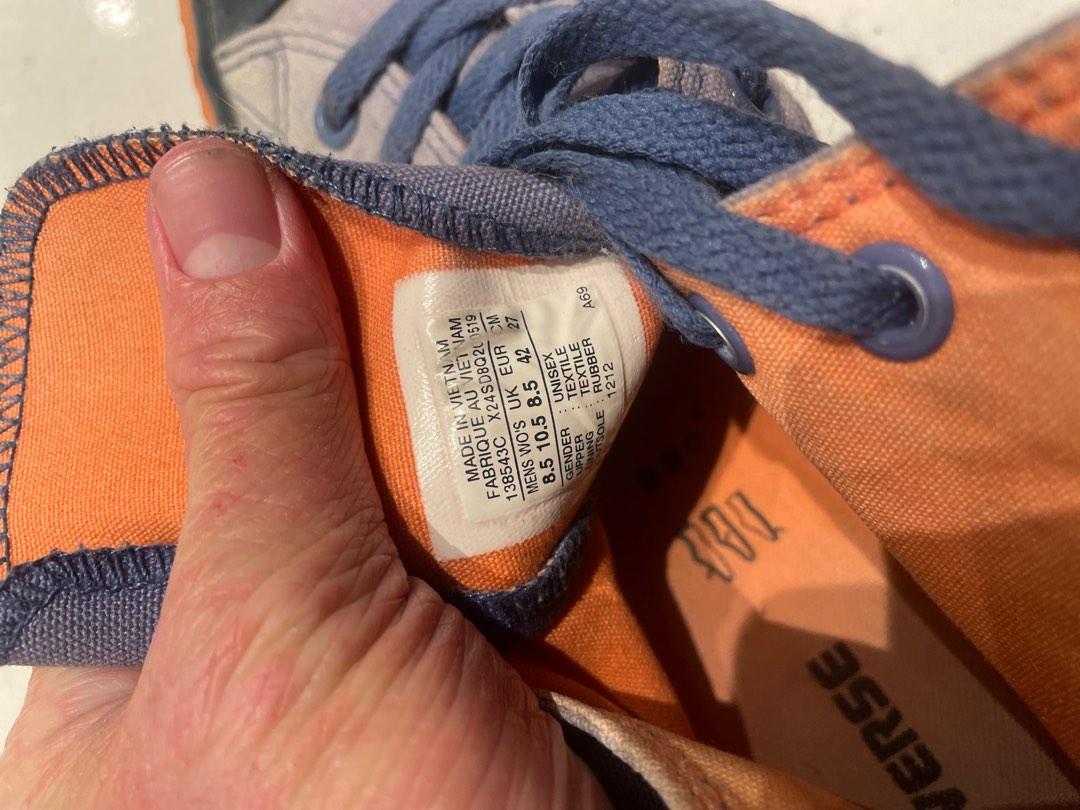 UK8.5 CONVERSE BLUE ORANGE