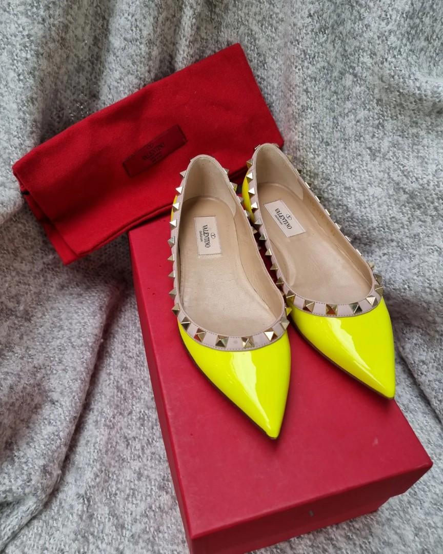 Yellow valentino shoes sale