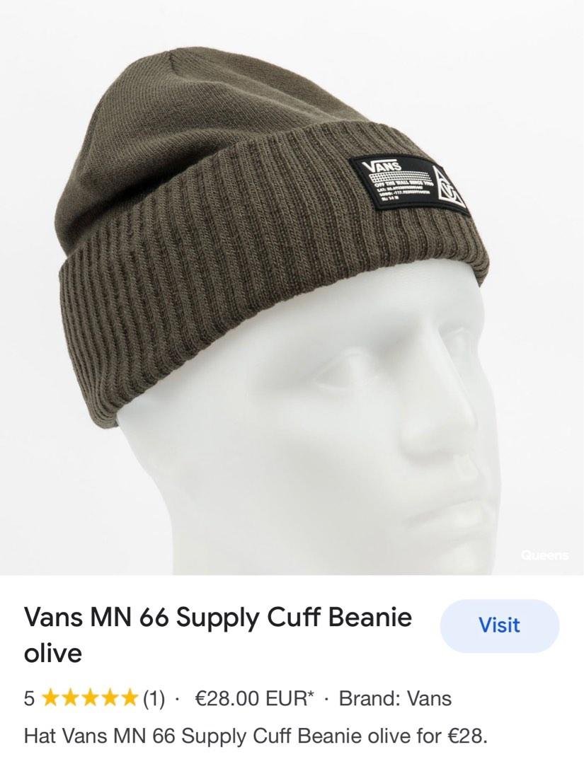 Vans MN 66 Supply Cuff Beanie olive 橄欖綠冷帽, 女裝, 手錶及配件, 帽- Carousell