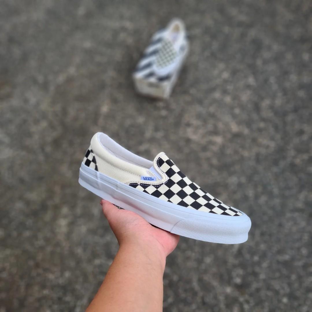 Vans og classic slip on checkerboard discount