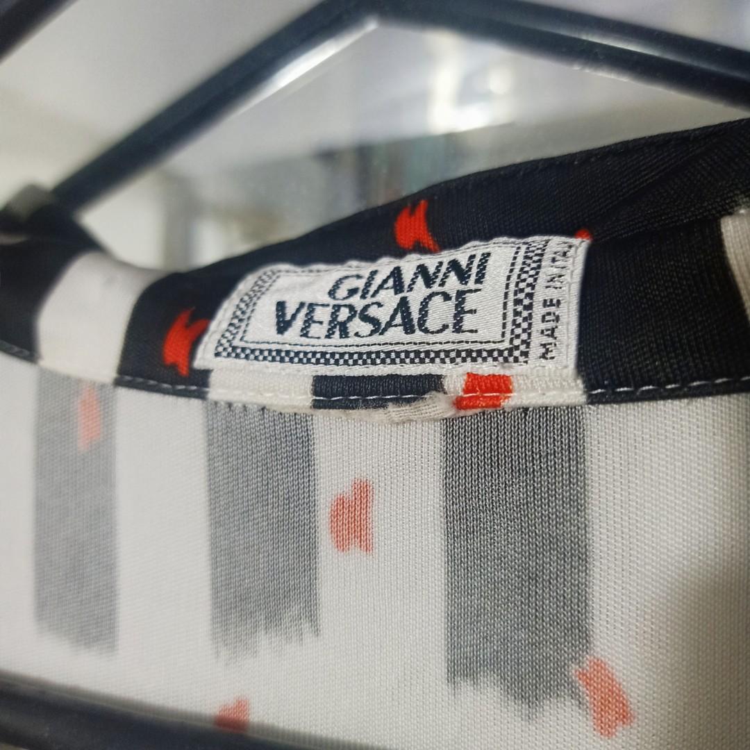 Versace Top Authentic Made in Italy Gianni Versace Black White and