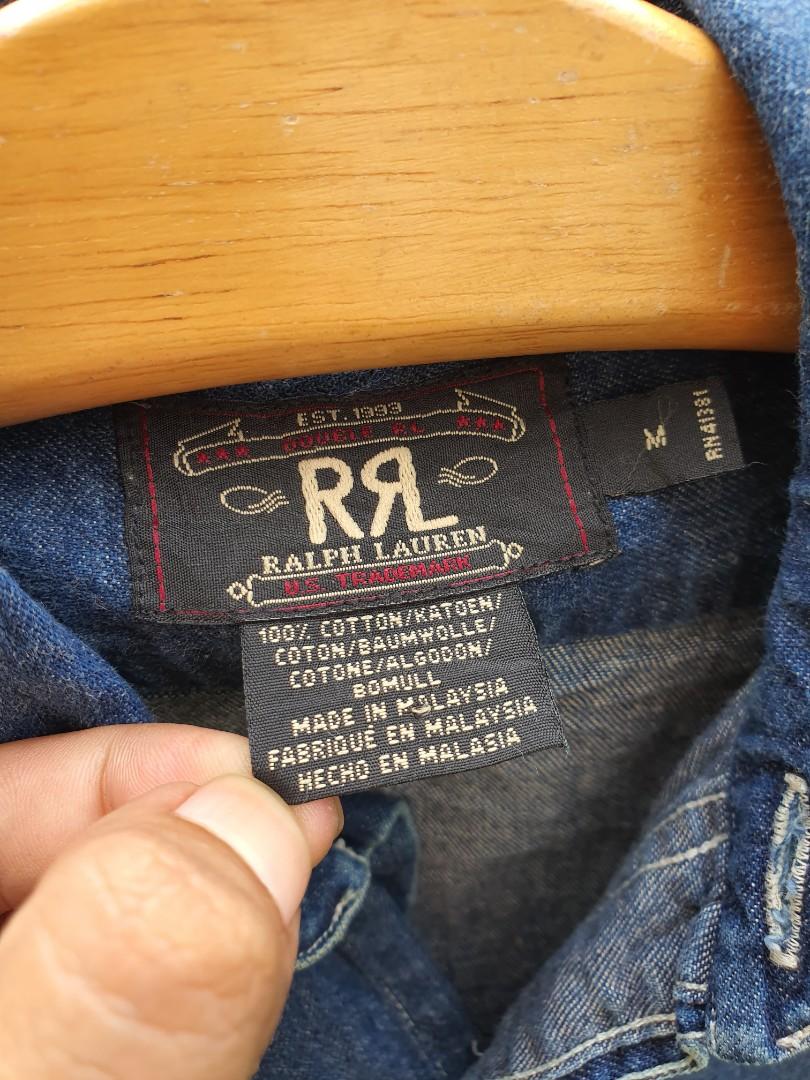 Vtg RRL Ralph Lauren Double RL Denim Shirt Men s Fashion Tops
