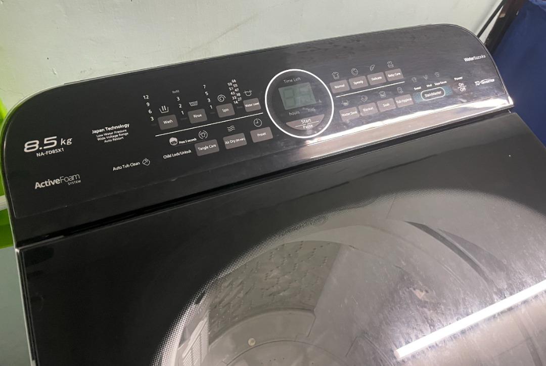 Washing Machine Panasonic 8.5kg Inverter Topload NAFD85X1HRM, TV