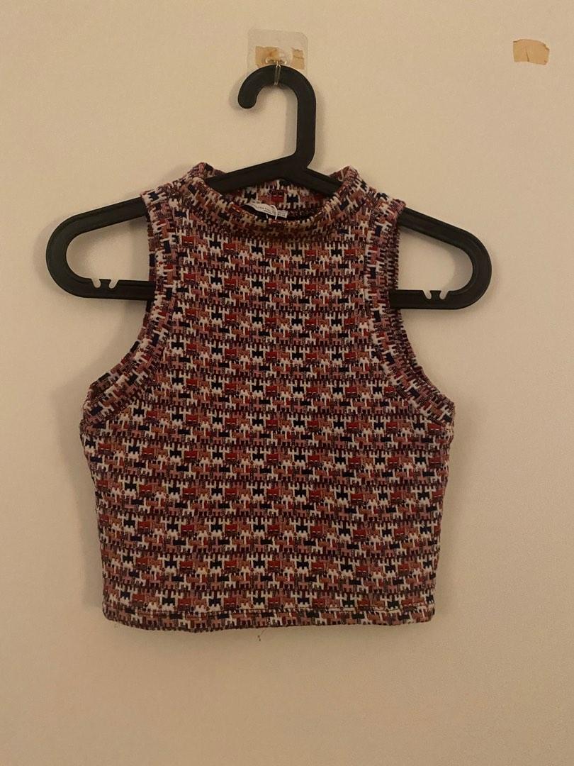 Zara crop top turtle neck winter collection, Fesyen Wanita, Pakaian